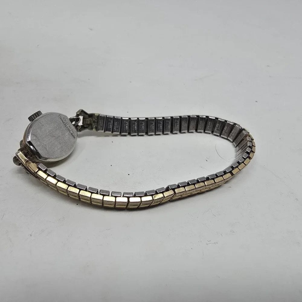 Vintage Wittnauer 10K Gold Filled Bezel Watch Speidel Expansion Band Two Tone